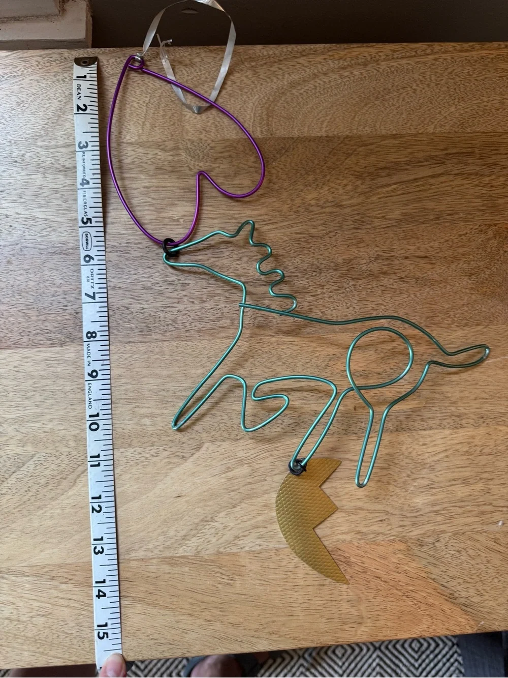 Purple and Teal Heart & horse Wire mobile